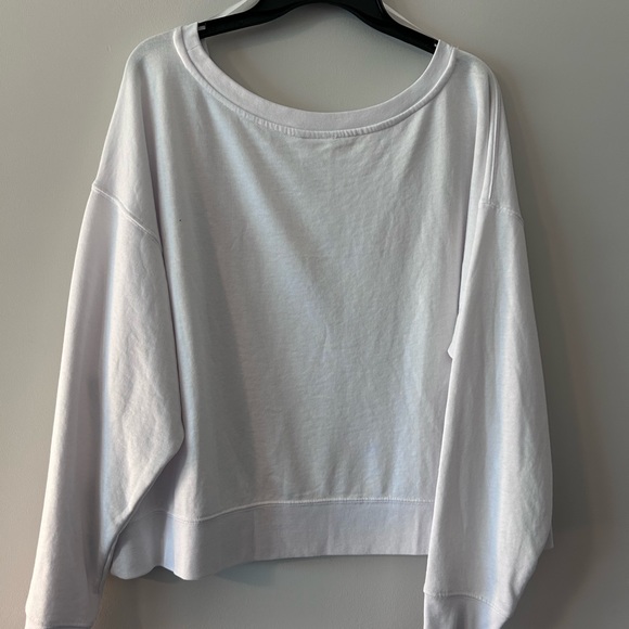 LOVE & SPORTS • White Long Sleeve Sweatshirt  • sz. L (12-14) - Picture 2 of 5